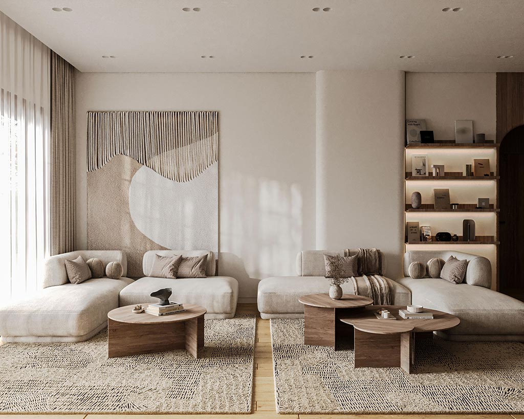 Thiết kế căn hộ The Wisteria 90m2 phong cách Japandi
