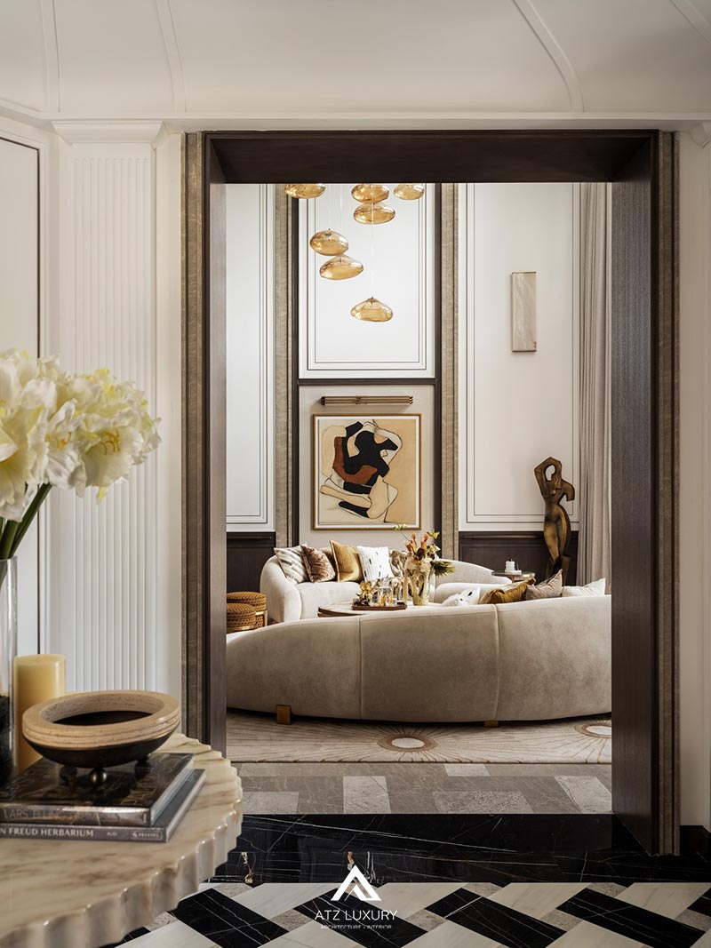 Mẫu nội thất biệt thự tân cổ điển kiểu Pháp Mẫu nội thất biệt thự tân cổ điển kiểu Pháp