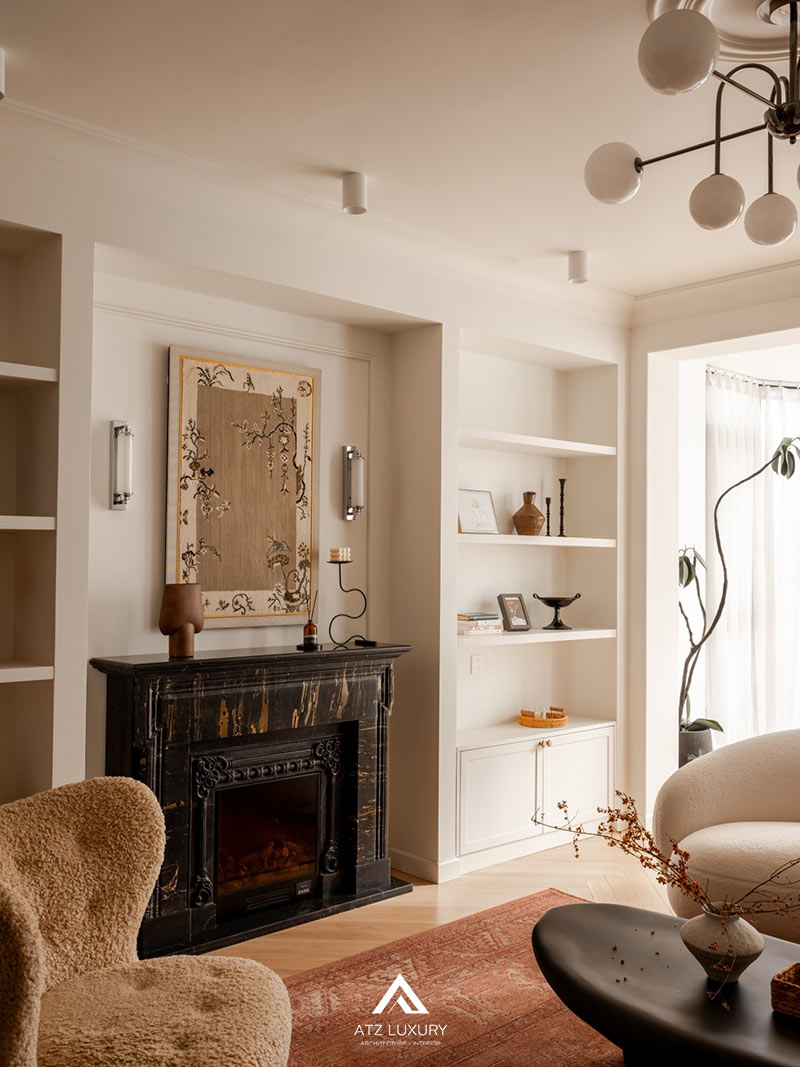 thiết kế nội thất chung cư 70m2 phong cách Pháp