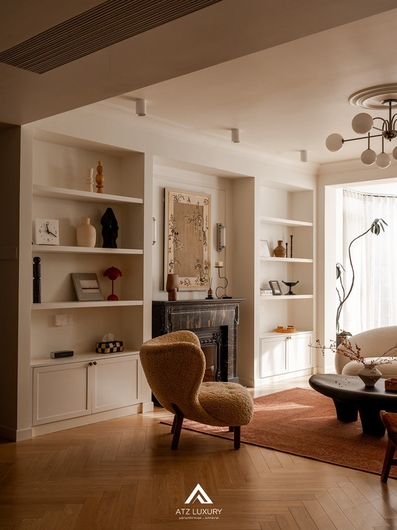 thiết kế nội thất chung cư 70m2 phong cách Pháp