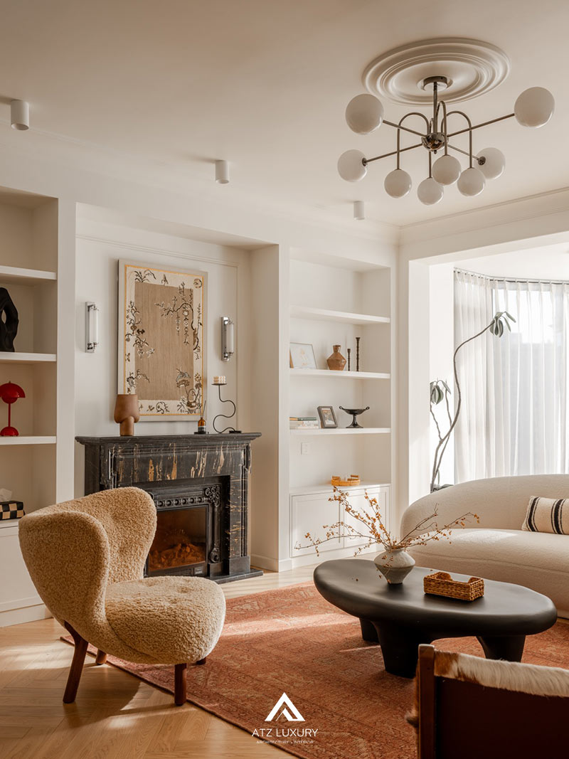 thiết kế nội thất chung cư 70m2 phong cách Pháp