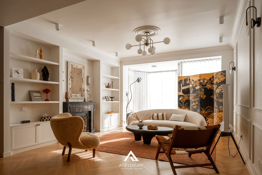 thiết kế nội thất chung cư 70m2 phong cách Pháp