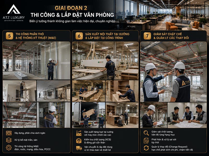 quy trinh thi cong van phong tron goi 1