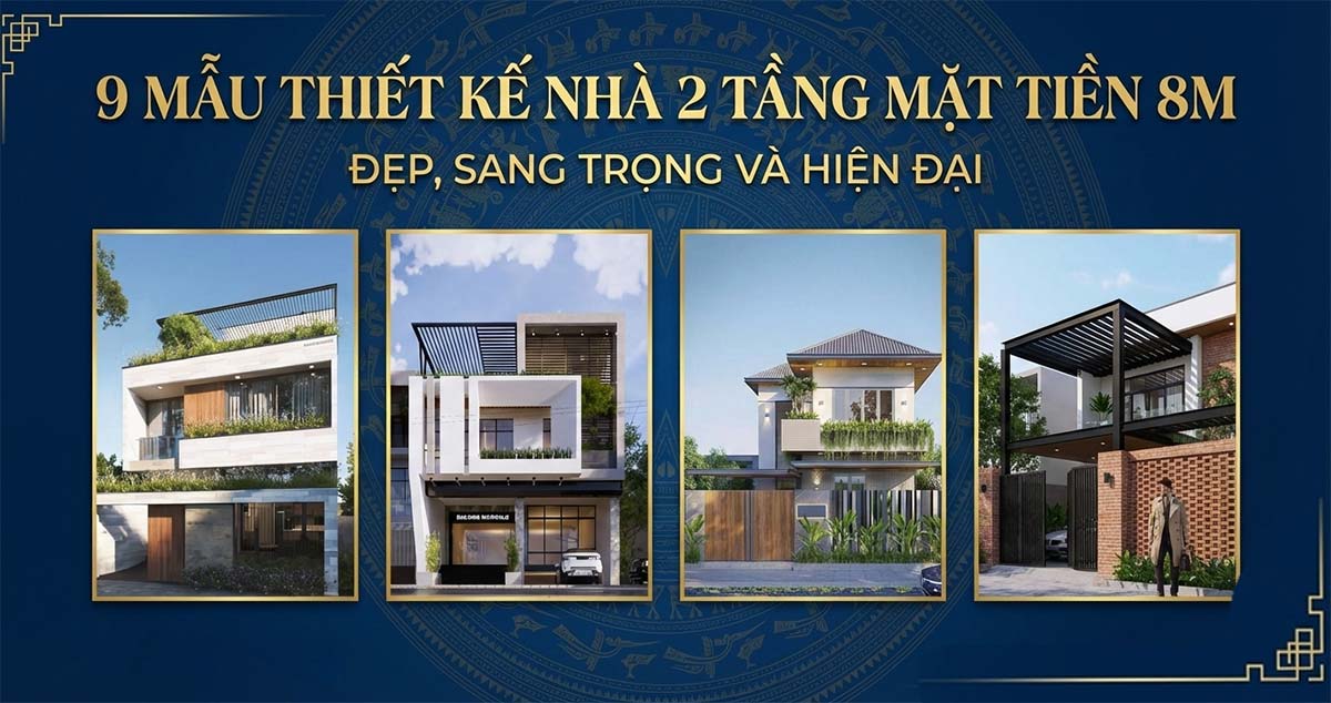 mau nha 2 tang mat tien 8m dep