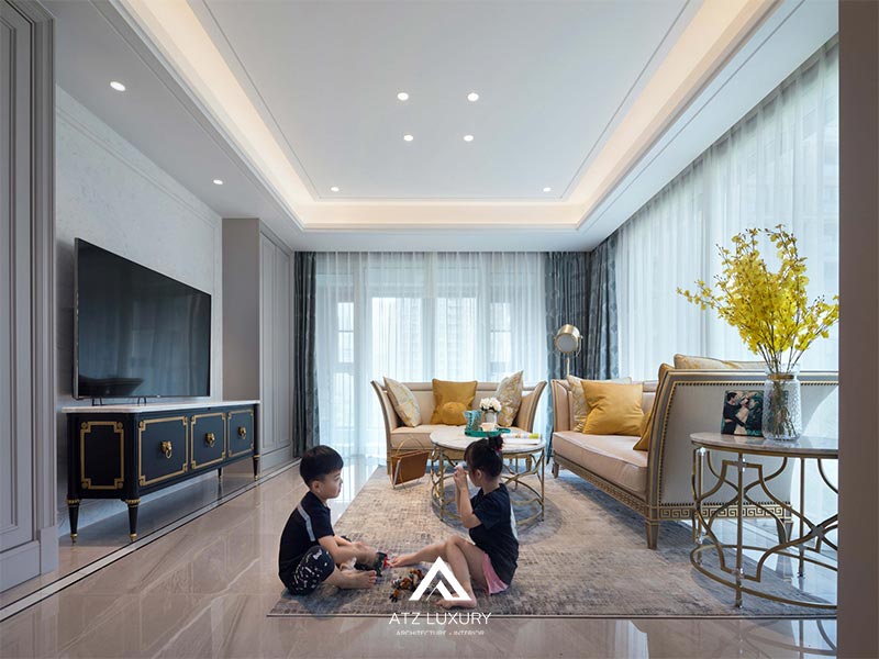 mau thiet ke noi that phong khach tan co dien dep 14