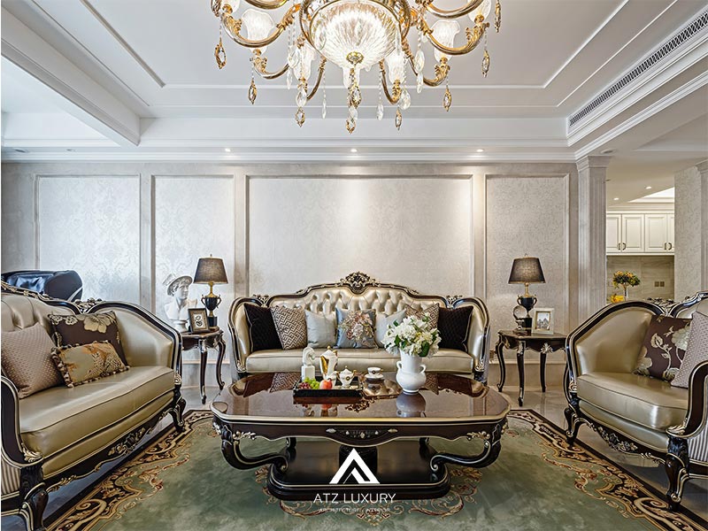 mau thiet ke noi that phong khach tan co dien dep 15