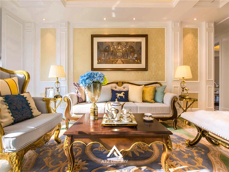 mau thiet ke noi that phong khach tan co dien dep 16