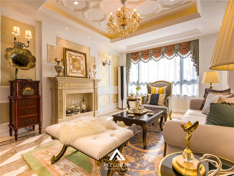 mau thiet ke noi that phong khach tan co dien dep 18