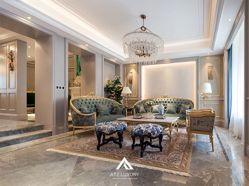 mau thiet ke noi that phong khach tan co dien dep 23