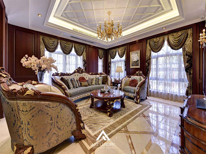 mau thiet ke noi that phong khach tan co dien dep 28