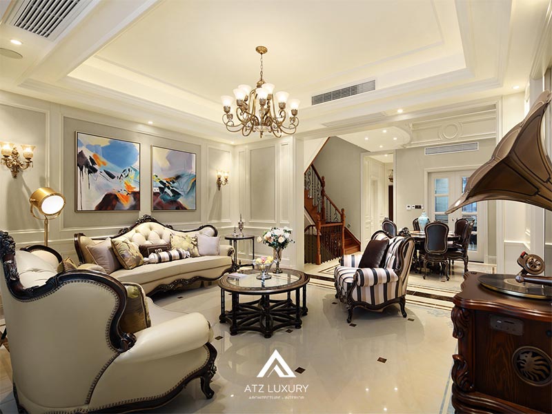 mau thiet ke noi that phong khach tan co dien dep 33