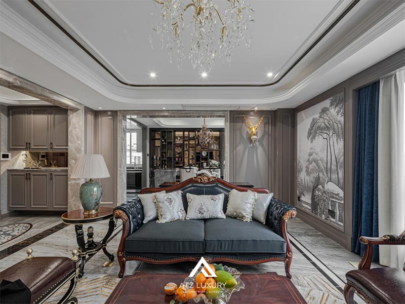 mau thiet ke noi that phong khach tan co dien dep 35