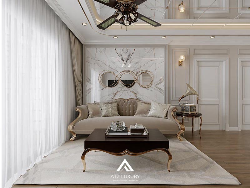 mau thiet ke noi that phong khach tan co dien dep 43