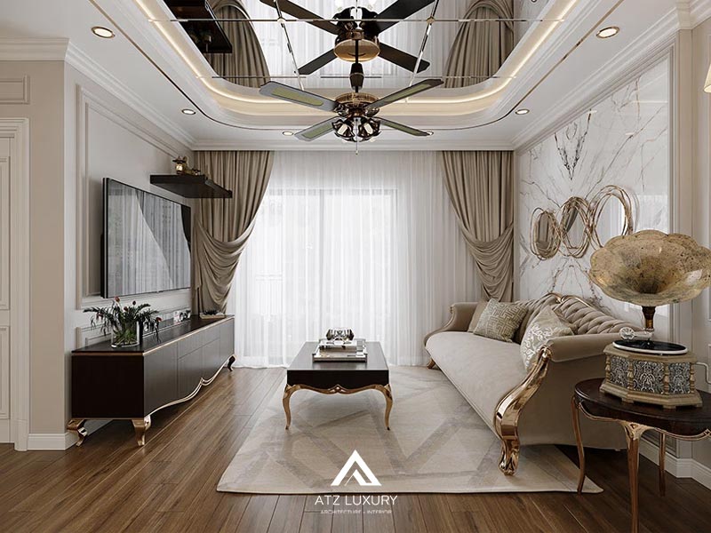 mau thiet ke noi that phong khach tan co dien dep 44