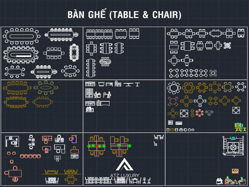 tai thu vien autocad ban ghe noi that mien phi