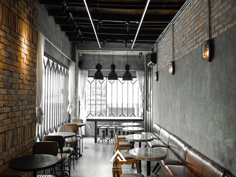 thiet ke quan cafe phong cach cong nghiep 15