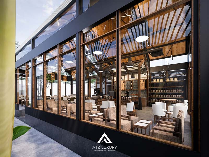 thiet ke quan cafe phong cach cong nghiep 19