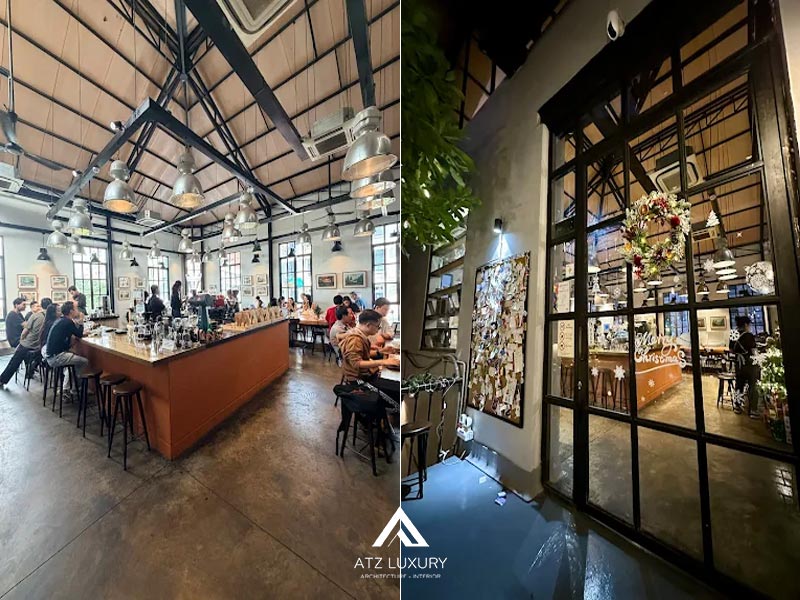 thiet ke quan cafe phong cach cong nghiep 6