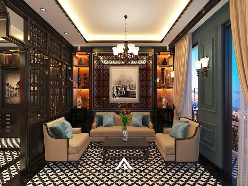 thiet ke quan cafe phong cach dong duong 19