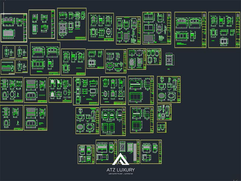 thu vien autocad ban ghe noi that 2