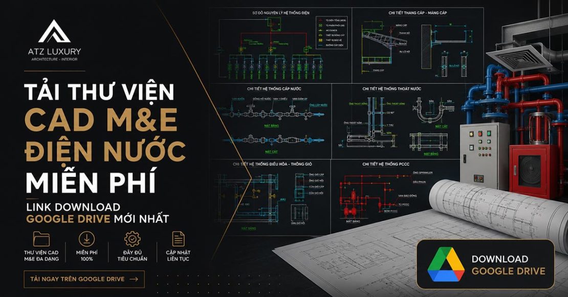 Tải thư viện CAD M&E điện nước