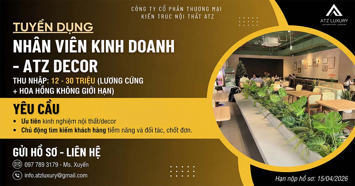 tuyen dung nhan vien kinh doanh atz decor