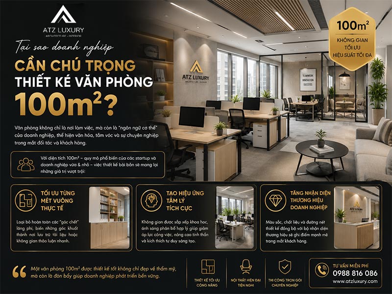 mau thiet ke van phong 100m2 dep hien dai tien nghi 1
