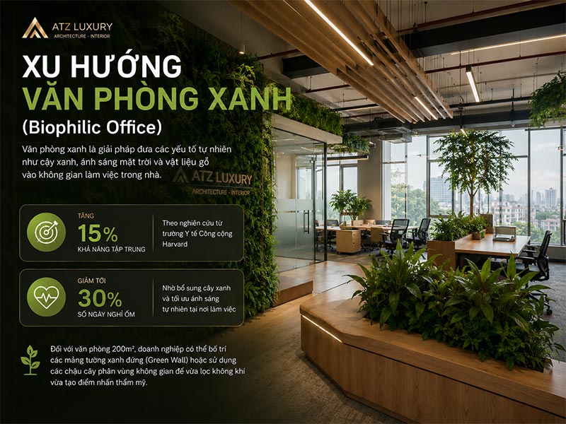 mau van phong 200m2 dep khong gian xanh