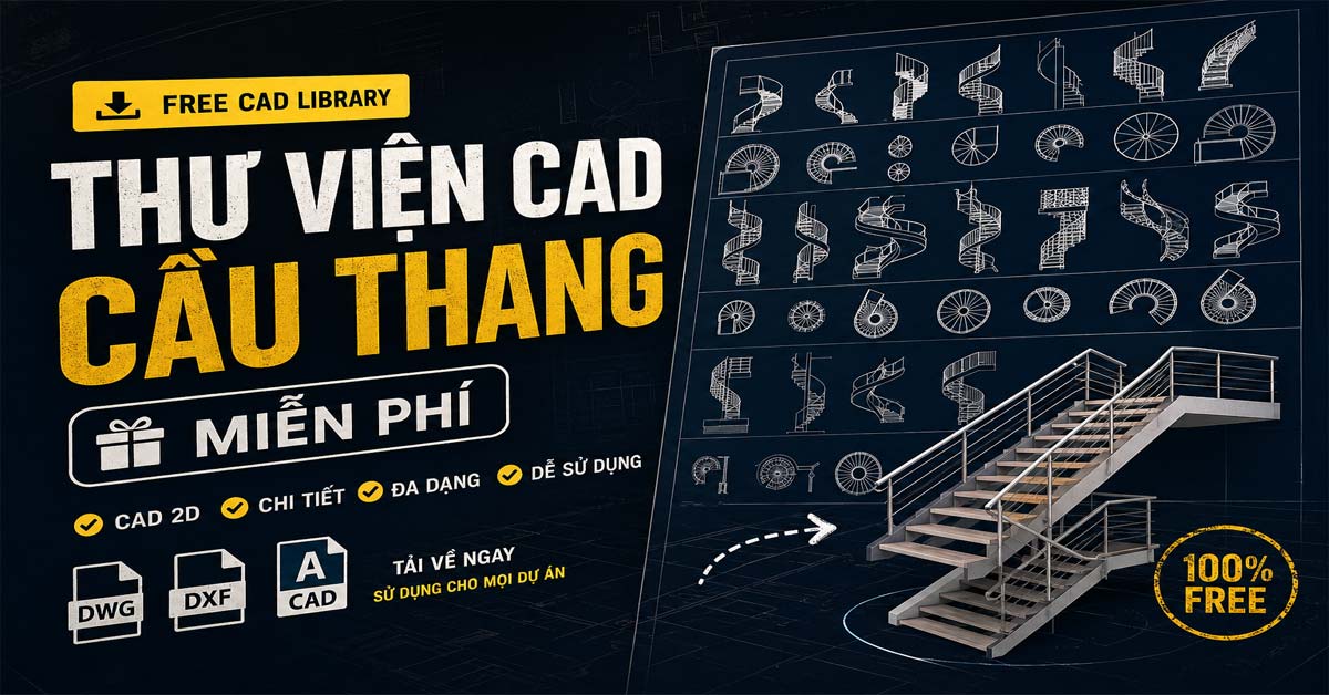 thư viện cad cầu thang